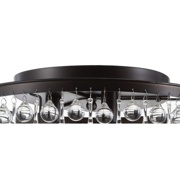 Toronto 16" Metal/Crystal LED Flush Mount - JONATHAN Y